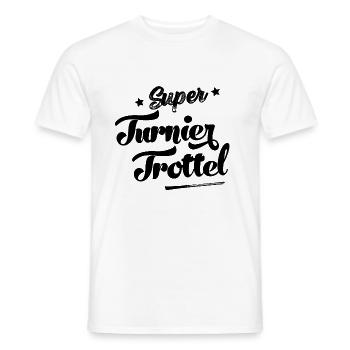 Turniertrottel Reiterin Reiten Pferde Dressurreite - Männer T-Shirt - Weiß - Vorne - AI Model Male 178 dark (178cm)