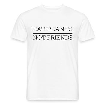 Mangez des plantes pas des amis - T-shirt homme - blanc - Devant - AI Model Male 178 dark (178cm)