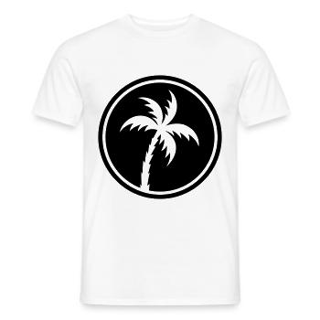 palme kreis icon - Männer T-Shirt - Weiß - Vorne - AI Model Male 178 dark (178cm)