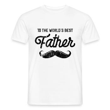 World's best dad - Men's T-Shirt - white - Front - AI Model Male 178 dark (178cm)