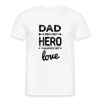 Dad hero Dad - Men's T-Shirt - white - Front - AI Model Male 178 dark (178cm)