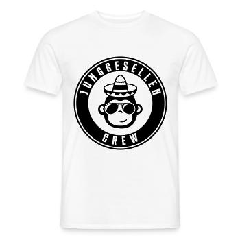 junggesellen crew affe - Männer T-Shirt - Weiß - Vorne - AI Model Male 178 dark (178cm)