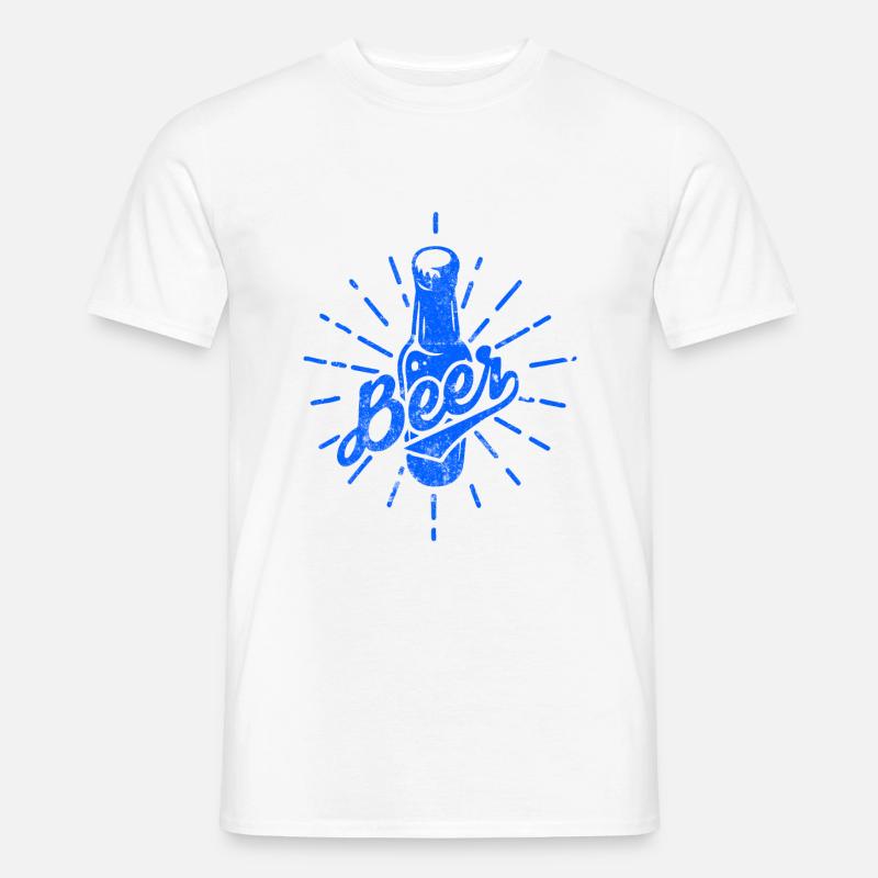 Bier Bierflasche - Männer T-Shirt - Weiß