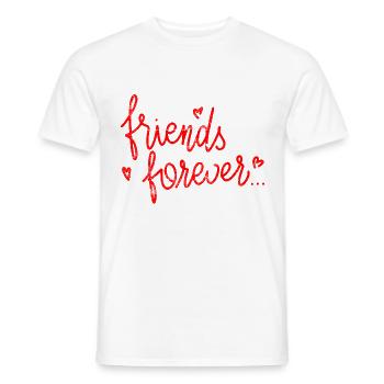 Meilleurs amis pour toujours coeurs - T-shirt homme - blanc - Devant - AI Model Male 178 dark (178cm)