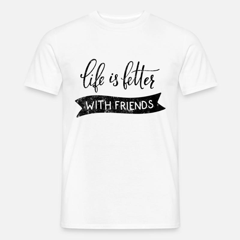 Beste Freunde Leben - Männer T-Shirt - Weiß