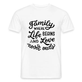 Familie Spruch - Männer T-Shirt - Weiß - Vorne - AI Model Male 178 dark (178cm)