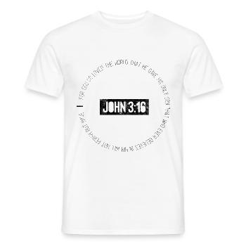 Jesus believe - Men's T-Shirt - white - Front - AI Model Male 178 dark (178cm)