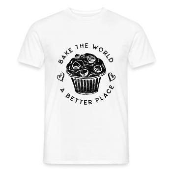 Muffin Spruch Lustig Essen - Männer T-Shirt - Weiß - Vorne - AI Model Male 178 dark (178cm)