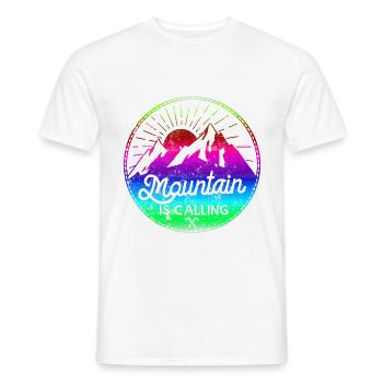 berge mountain is calling - Männer T-Shirt - Weiß - Vorne - AI Model Male 178 dark (178cm)