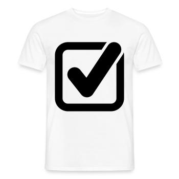 hook symbol icon - Men's T-Shirt - white - Front - AI Model Male 178 dark (178cm)