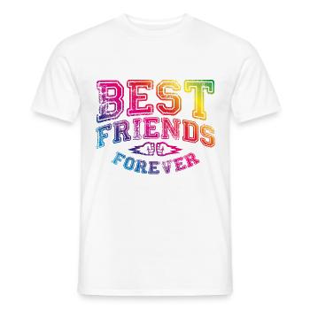 meilleurs amis colorés - T-shirt homme - blanc - Devant - AI Model Male 178 dark (178cm)