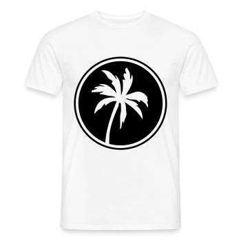 palm icon symbol circle - Men's T-Shirt - white - Front - AI Model Male 178 dark (178cm)