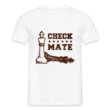 Checkmate Chess Chess saying - Men's T-Shirt - white - Front - AI Model Male 178 dark (178cm)