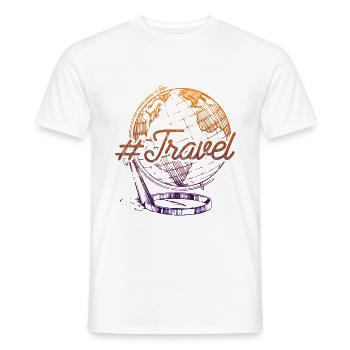 Voyage monde du voyage - T-shirt homme - blanc - Devant - AI Model Male 178 dark (178cm)