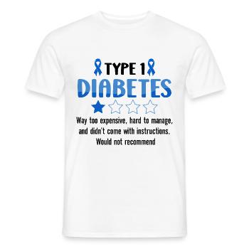 Diabetes Awareness Blue Diabetes Band Diabetes - Men's T-Shirt - white - Front - AI Model Male 178 dark (178cm)