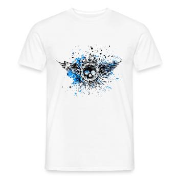 Skullwings - Männer T-Shirt - Weiß - Vorne - AI Model Male 178 dark (178cm)