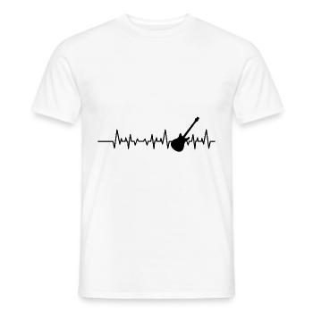 Best Ever Rock Gitarre Musik Geschenk Note Pulse - Männer T-Shirt - Weiß - Vorne - AI Model Male 178 dark (178cm)