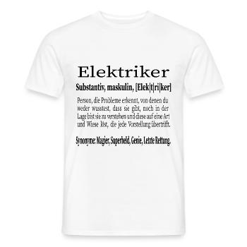 Elektriker Elektrotechniker Spruch Geschenk - Männer T-Shirt - Weiß - Vorne - AI Model Male 178 dark (178cm)