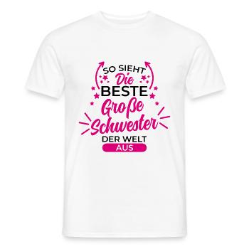 Beste große schwester Geschenk Schwangerschaft - Männer T-Shirt - Weiß - Vorne - AI Model Male 178 dark (178cm)