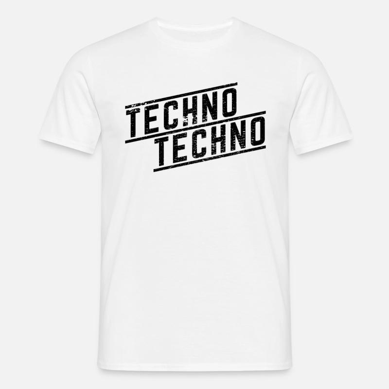 Techno Techno - Maglietta da uomo - bianco