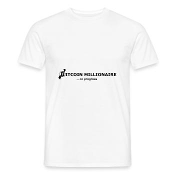 Bitcoin - Men's T-Shirt - white - Front - AI Model Male 178 dark (178cm)