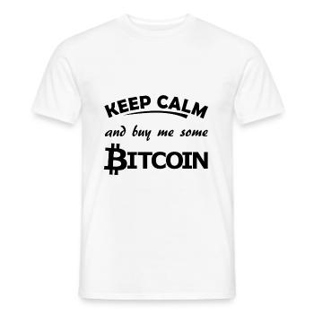 Bitcoin - Men's T-Shirt - white - Front - AI Model Male 178 dark (178cm)