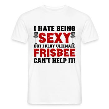Disc Golf Player Frisbee Player - T-shirt homme - blanc - Devant - AI Model Male 178 dark (178cm)