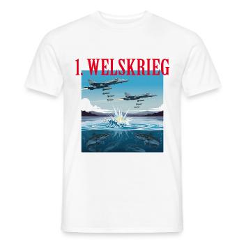 Wels Brombachsee Polizei Badesee - Männer T-Shirt - Weiß - Vorne - AI Model Male 178 dark (178cm)