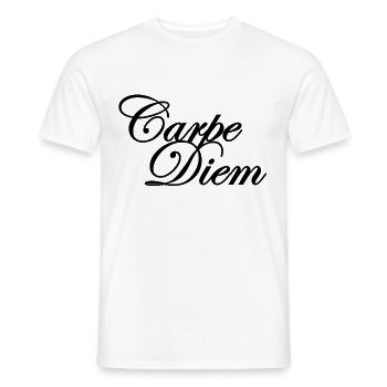 carpe diem - T-shirt homme - blanc - Devant - AI Model Male 178 dark (178cm)