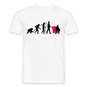 evolution_of_man_pc_console_gamer02_2c - Männer T-Shirt - Weiß - Vorne - AI Model Male 178 dark (178cm)