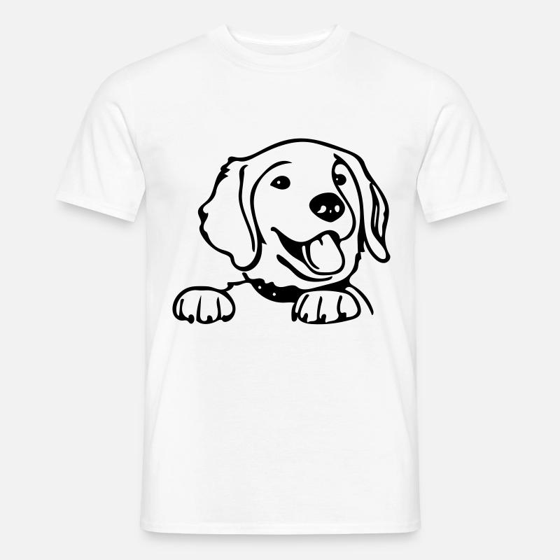 Hund - Männer T-Shirt - Weiß