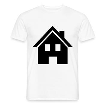 symbole d'icône de maison - T-shirt homme - blanc - Devant - AI Model Male 178 dark (178cm)