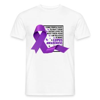 Mois de la sensibilisation au lupus - T-shirt homme - blanc - Devant - AI Model Male 178 dark (178cm)