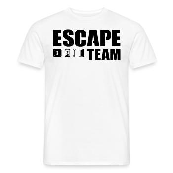 escape room 06 success winning motivation game - Men's T-Shirt - white - Front - AI Model Male 178 dark (178cm)