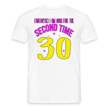 Birthday 60 years of funny sayings Gift - Men's T-Shirt - white - Front - AI Model Male 178 dark (178cm)