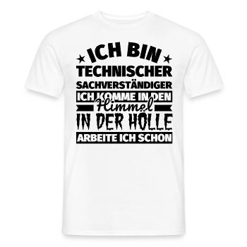 Technischer Sachverständiger Geschenk lustig Himme - Männer T-Shirt - Weiß - Vorne - AI Model Male 178 dark (178cm)