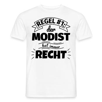 Modist Geschenke – Hat immer Recht - Männer T-Shirt - Weiß - Vorne - AI Model Male 178 dark (178cm)