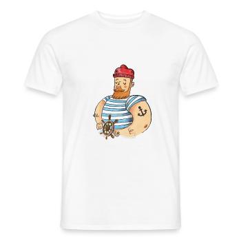 Sailor - Men's T-Shirt - white - Front - AI Model Male 178 dark (178cm)