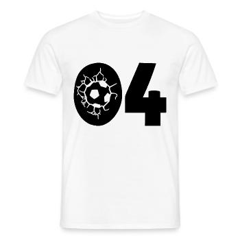 Football jersey number 04 - Men's T-Shirt - white - Front - AI Model Male 178 dark (178cm)