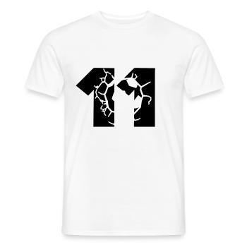 Football jersey number 11 - Men's T-Shirt - white - Front - AI Model Male 178 dark (178cm)