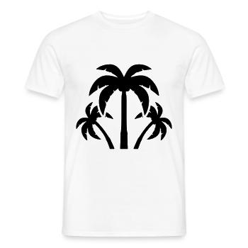 palme icône icon - T-shirt homme - blanc - Devant - AI Model Male 178 dark (178cm)