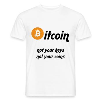 Bitcoin - Männer T-Shirt - Weiß - Vorne - AI Model Male 178 dark (178cm)