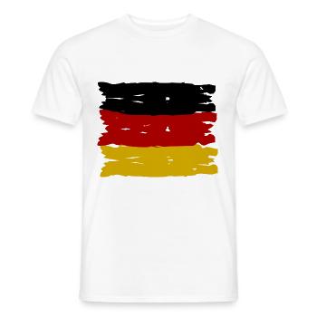 Les fans allemands - T-shirt homme - blanc - Devant - AI Model Male 178 dark (178cm)