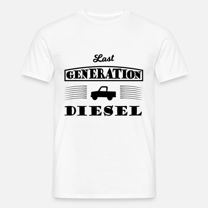 Die letzte Diesel Generation - Männer T-Shirt - Weiß