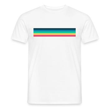 Retro Streifen Design in Vintage Farben - Männer T-Shirt - Weiß - Vorne - AI Model Male 178 dark (178cm)