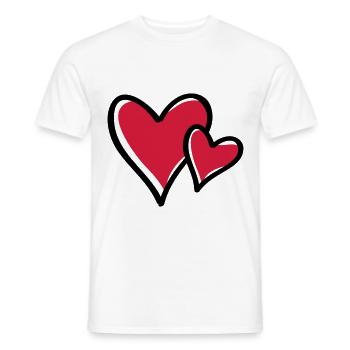herzen symbol - Männer T-Shirt - Weiß - Vorne - AI Model Male 178 dark (178cm)