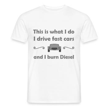 The fast vehicles - Men's T-Shirt - white - Front - AI Model Male 178 dark (178cm)