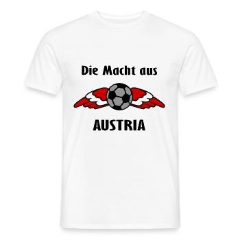 Les supporters de l’Autriche - T-shirt homme - blanc - Devant - AI Model Male 178 dark (178cm)