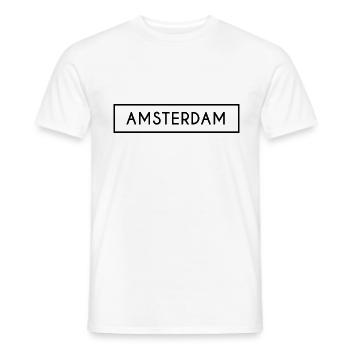 Cadeau de voyage Amsterdam Holland Pays-Bas - T-shirt homme - blanc - Devant - AI Model Male 178 dark (178cm)