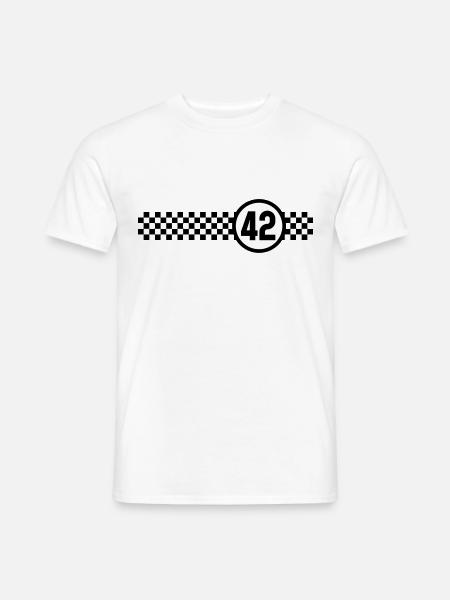Racing 42 - Männer T-Shirt - Weiß
